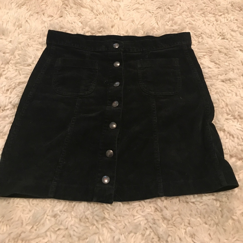 Brandy Melville Black Button Down Skirt